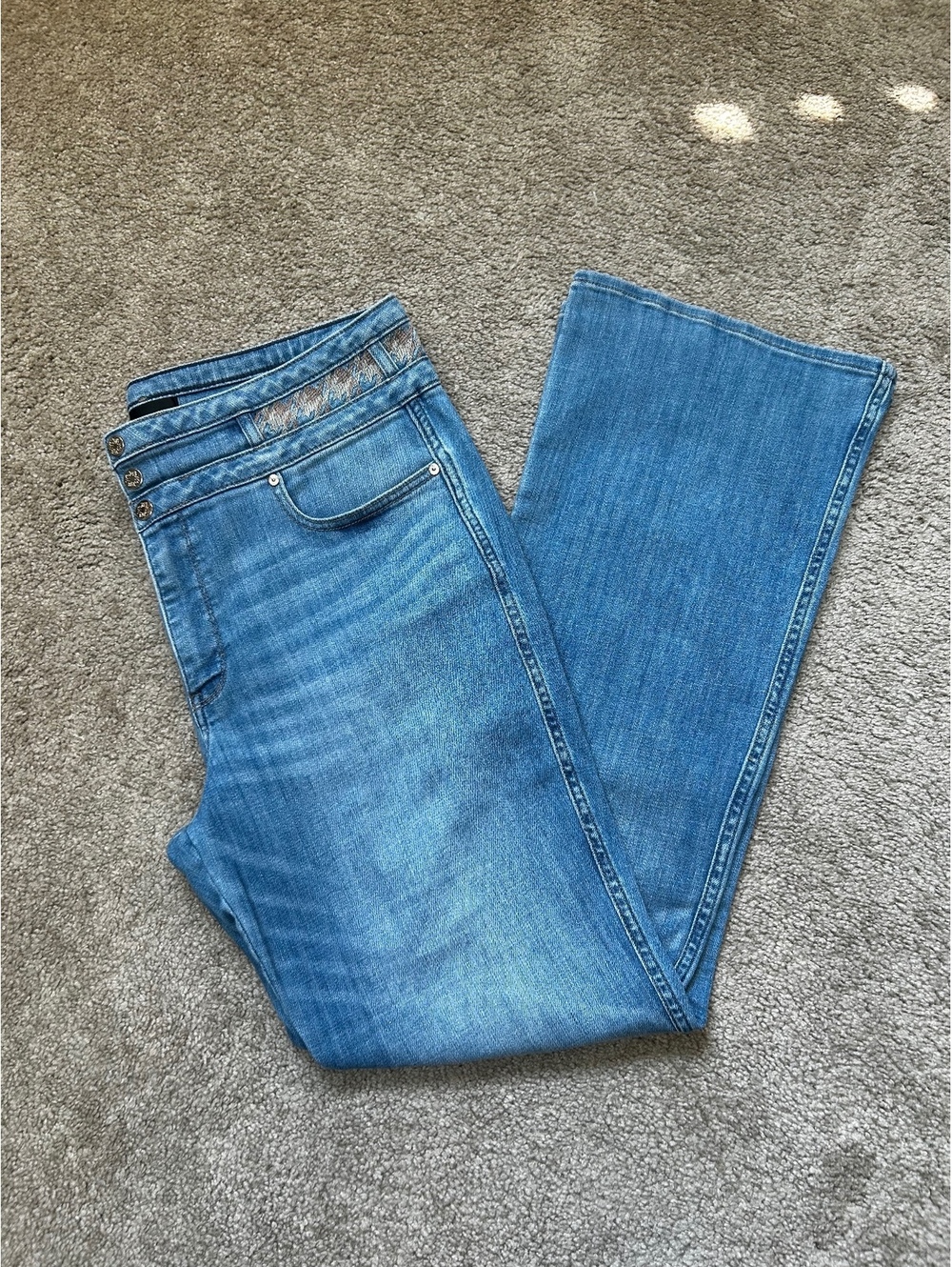 White House Black Market Women's Extra High-Rise Skinny Flare Jeans Size 14, 3-1